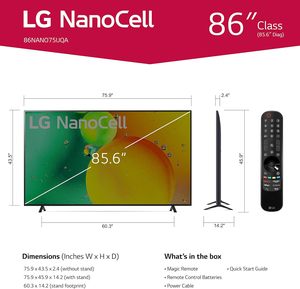 ทีวีสมาร์ท 4K รุ่น NANO75 ขนาด 86 นิ้ว พร้อม Alexa ในตัว 120Hz สีดำ กันน้ำ สไตล์ญี่ปุ่น - Product Image 3