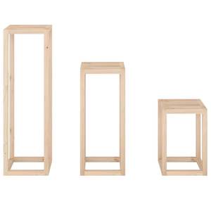 Ensemble de 3 supports pour plantes en bois de pin naturel, étagères murales et de présentation en bois de pin massif - Product Image 6