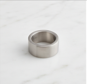 Modern Geometric Stainless Steel <b>Napkin</b> Rings Matte <b>Silver</b> Metal Table Decor For Wedding Use And Home use - Product Image 4
