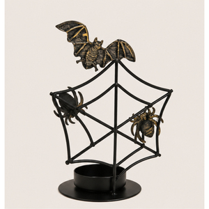 Custom Handmade Vintage Style Iron Spiderweb Tealight Stand Desktop Ornament for Halloween Themed Home <b>Bar</b> Party Decoration - Product Image 5