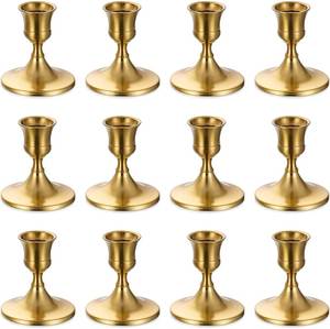 Candelabros de latón con silueta de ramita dorada, estilo orgánico moderno, acabado rústico, juego de portavelas para interiores de lujo - Product Image 6