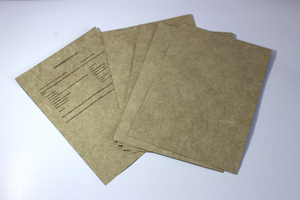 แฟ้ม A4 สีธรรมชาติ กระดาษ 70 แกรม ทำจากเส้นใยป่าน 100% เหมาะสำหรับงานเครื่องเขียน พิมพ์ลายใบป่าน แฟ้มที่เหมาะสม - Product Image 3