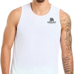 Débardeur blanc sans manches pour homme – Idéal pour la gym, l'entraînement, le fitness, la musculation, la course à pied et les activités sportives décontractées - Product Image 4