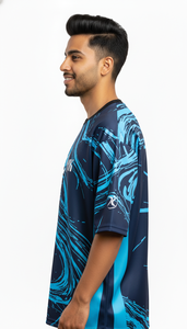 Camiseta Urbana Casual Oversize Sublimada para Hombre, Corte Holgado, Estilo Urbano a la Moda - Product Image 5