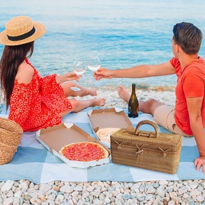 Wholesale Handrafted Rattan Picnic <b>Basket</b> Outdoor Beach Camping Accessories Mini <b>Wicker</b> Camp <b>Hamper</b> - Product Image 5