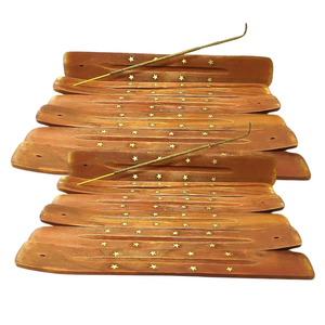Support de brûleur d'encens en bois aromatique multifonctionnel, bois naturel, écologique, durable, pour bâtonnets parfumés, méditation - Product Image 5