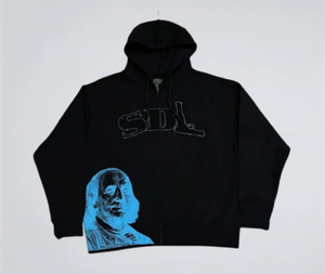 Vente en gros de sweats à capuche <span class=keywords><strong>DLS</strong></span> personnalisés avec logo en strass, style streetwear, à effet délavé à l'acide, en molleton bouclette, avec impression en relief et effet délavé soleil - Product Image 1