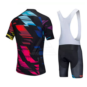 Custom Cycling Uniform Breathable Jersey And Padded Bib Shorts Moisture Wicking Performance Apparel For <b>Road</b> Bike Riders - Product Image 5
