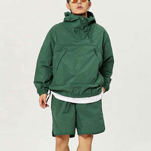 Conjunto Deportivo para Hombre, Chaqueta Cortavientos de Nailon con Botones y Cremallera, Pantalones Cortos, Personalizable con Logotipo, Ligero, de Poliéster y Nailon - Product Image 3