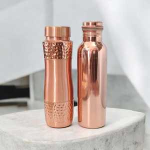 Botella de Agua de Cobre 100% Puro de Diseño, 1000 ml, con Tapa, Logotipo Personalizado, Diseño Clásico, Unisex, Regalo Empresarial - Product Image 2