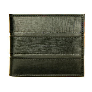 Vente en gros de portefeuille de luxe à deux volets pour hommes avec logo personnalisé en cuir véritable avec protection RFID Type de fermeture ouverte porte-cartes à courte longueur - Product Image 1