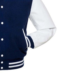 เสื้อแจ็คเก็ตเบสบอลแบบมีซิปปักลายตามสั่ง ผ้าฝ้ายฟลีซ สำหรับผู้ชาย ระบายอากาศได้ดี กันลม แห้งเร็ว - Product Image 5