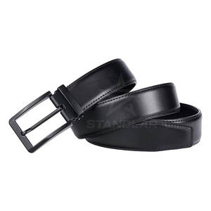 Cinturones de cuero vacuno populares para hombre, cinturones de cuero dividido con hebilla de pin, estilo casual con logotipo personalizado. - Product Image 6