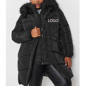 Manteau d'hiver pour femme de haute qualité, en duvet canadien, coupe-vent, chaud, surdimensionné, léger, boutonné, avec fermeture éclair et capuche. - Product Image 5