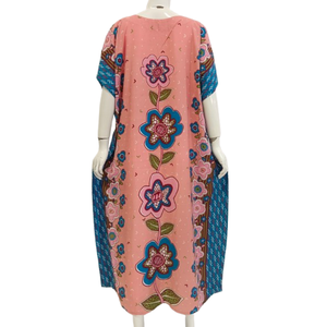 Women Kaftan Nightgown Short-Sleeved Soft Polyester/Rayon Comfortable Daily Use by Chrysanta - Product Image 4