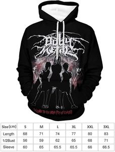 Sudadera con Capucha Sublimada 2026, Diseño Gótico Negro, Corte Regular para Hombre, Sudadera de Algodón Tejido, Logotipo Frontal, Estilo Otoñal - Product Image 5