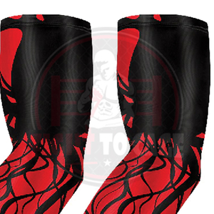 Manchon de compression pour bras pour jeunes et adultes – Produit de qualité supérieure en rouge et noir – Nouveauté - Product Image 5