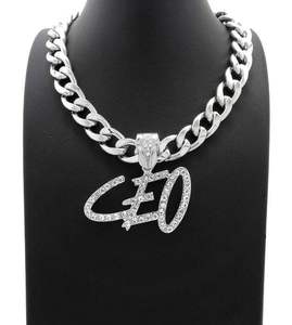 925 <b>Sterling</b> <b>Silver</b> Freshwater <b>Pearl</b> Moissanite Round Brilliant Cut Cuban Link Chain Hip Hop Party Unisex Everyday Fine Jewelry - Product Image 1