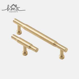 Modern Brass Cabinet Handle <b>and</b> <b>Knob</b> Set Multi Finish <b>Drawer</b> <b>Pull</b> Kitchen Cupboard Door Hardware Sleek Rectangular Design - Product Image 3