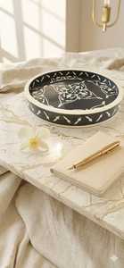 Bandeja Decorativa Moderna con Incrustaciones de Hueso para Uso en el Hogar y Hoteles - Product Image 3