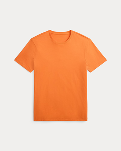 เสื้อยืดคอตตอนสีส้มแบบยูนิเซ็กซ์ขายส่ง พิมพ์โลโก้ตามสั่ง คอกลม แขนสั้น เสื้อยืดเปล่าเรียบง่าย สวมใส่สบายๆ ในฤดูร้อนสำหรับผู้ชาย - Product Image 1