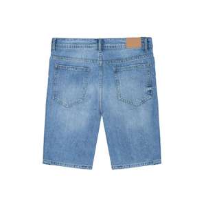 Shorts de mezclilla rasgados transpirables para hombre, hasta la rodilla, con cierre de botones y bolsillos - Product Image 2