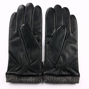 Men's Black Sheepskin Leather Driving <b>Gloves</b> Fashionable Outdoor Gear for Daily Party Travel with Wool Lining - Product Image 2