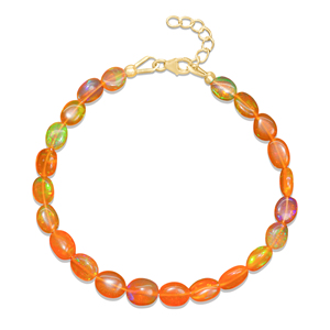 100% Natural Genuine Ethiopian <b>Opal</b> Beads <b>Bracelet</b> Two Stand Luxury GIA Certified Silver <b>Bracelet</b> - Product Image 4