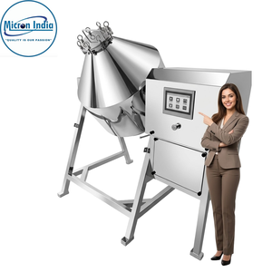Micron India Stainless Steel Double Cone Blender Mixer for Carbonated Beverage | Industrial Food & Chemical Processing Machine - Product Image 1