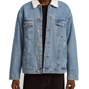 Blouson en jean d'hiver - Haute qualité 100% coton respirant séchage rapide écologique OEM streetwear décontracté délavé - Product Image 1