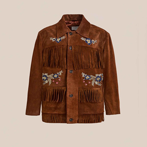 High Quality Western Fringe <b>Suede</b> Leather <b>Jacket</b> Vintage Cowboy Style Fashion <b>Jacket</b> Supplier Wholesale - Product Image 6