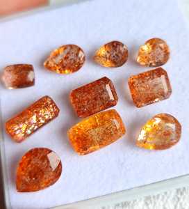 Piedras Preciosas Sueltas de Sunstone Natural Certificadas por IGI de Alta Calidad AAA+, en Tonos Naranja y Rojo, en Diversas Formas, Precios al por Mayor, Varios Tamaños - Product Image 1