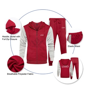 Conjunto Deportivo SPARKWELL para Hombre, Color Negro y Gris, con Capucha, Chaqueta con Cierre Completo y Pantalones Jogger, Corte Regular, Bolsillos Laterales - Product Image 4
