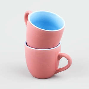 Blush Elegance 200ml Ceramic Espresso <b>Cups</b> Set of 6 Glossy Porcelain with Classic and Modern Design Durable for Afternoon <b>Tea</b> - Product Image 3