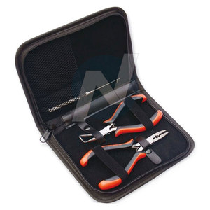 Pinzas de mano con logotipo personalizado para extensiones de cabello con micro/nano anillos, herramienta de apertura y extracción, para uso doméstico, mango negro, con dientes curvos - Product Image 4