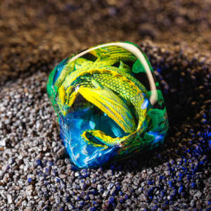 Teclas Místicas de Anime, Teclas Artesanales Personalizadas, Teclas Anime Lindas, Teclas Verdes, Juego de Teclas, Teclas de Resina - Product Image 2