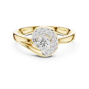 MINIMALIST LAB GROWN DIAMOND CUT <b>RING</b> <b>SET</b> 18KT SOLID ROSE GOLD RHODIUM PLATED CERTIFIED ENGAGEMENT PARTY WEDDING DAILY USE <b>WOMEN</b> - Product Image 6
