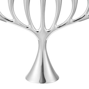 Ménorah Hanouka Moderne en Argent à 9 Brins, Chandelier en Métal Aluminium, Porte-Bougie Conique de Luxe pour Fêtes Juives, Mariages et Décoration de Fêtes - Product Image 5