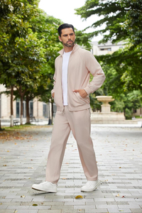 Ensemble de survêtement en coton mélangé de qualité supérieure avec logo personnalisé, fabricant OEM ODM pour l'entraînement en salle de sport, la course à pied, la remise en forme et les vêtements décontractés - Product Image 3