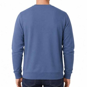 เสื้อสเวตเชิ้ตคอกลมสีน้ำเงินบล็อกสีสำหรับผู้ชาย ทรงปกติ ผ้าฝ้ายถัก สวมใส่สบายๆ ในฤดูใบไม้ร่วง ระบายอากาศได้ดี - Product Image 5