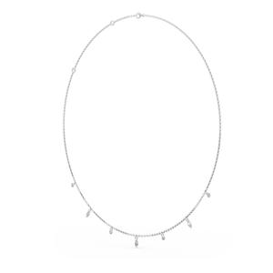 Collier pendentif en diamants de laboratoire taillés en marquise et ronds, formes mélangées, 18 pouces - Product Image 3
