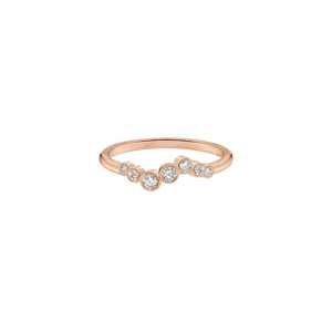 Bagues empilables en diamant, style minimaliste moderne, pour usage quotidien, élégantes, serties en clos, bande de 1,65 mm, or massif 10K 14K 18K - Product Image 5