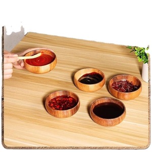 Bol en bois massif, bol de service en bois d'acacia, bol à salade, bol à fruits, vaisselle de cuisine naturelle faite à la main, vente en gros pour restaurants - Product Image 4