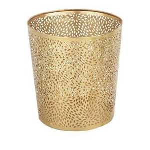 Poubelle cylindrique ronde en laiton doré brossé Skies Trader pour hôtel et bureau – Vente en gros - Product Image 2