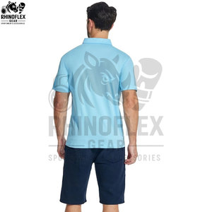 Camiseta Polo de Manga Corta para Hombre, con Media Cremallera, Rayas Verticales Azul Marino y Blancas, Estilo Casual, Fabricante Personalizado OEM - Product Image 4