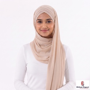 Custom Chiffon Hijab Scarf <b>Silk</b> Feel <b>Head</b> <b>Wrap</b> Shawl Private Label OEM ODM Textile Manufacturer Supplier Export India - Product Image 1