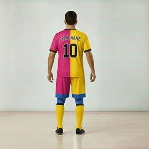 Conjunto de Camisetas de Fútbol Personalizadas Unisex con Apliques, 100% Poliéster, Manga Corta, Nombre del Equipo Personalizado - Product Image 4