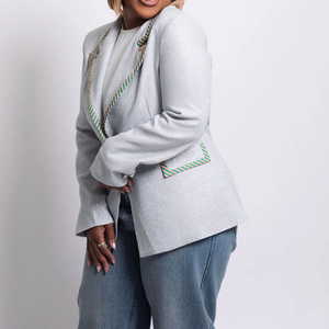 Traje Formal de Oficina para Mujer, Doble Botonadura, Chaqueta y Pantalones, Ropa de Trabajo, Estilo Profesional, Blazer para Exteriores - Product Image 3