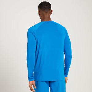 T-shirt de performance à manches longues pour homme en polyester, idéal pour l'entraînement, la course et la gym, séchage rapide, respirant, avec logo personnalisé, haut de sport - Product Image 3