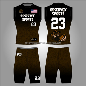 Maillot de football américain 7v7 sans manches sublimé, uniforme de flag football 7 sur 7, logo personnalisé, coupe ajustée pour jeunes - Product Image 1